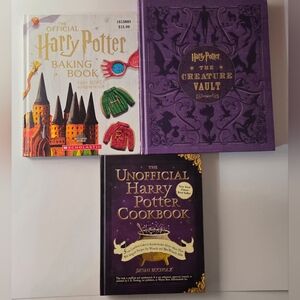 3 Harry Potter Books - The Creature Vault, Official Baking And Unofficial Cook